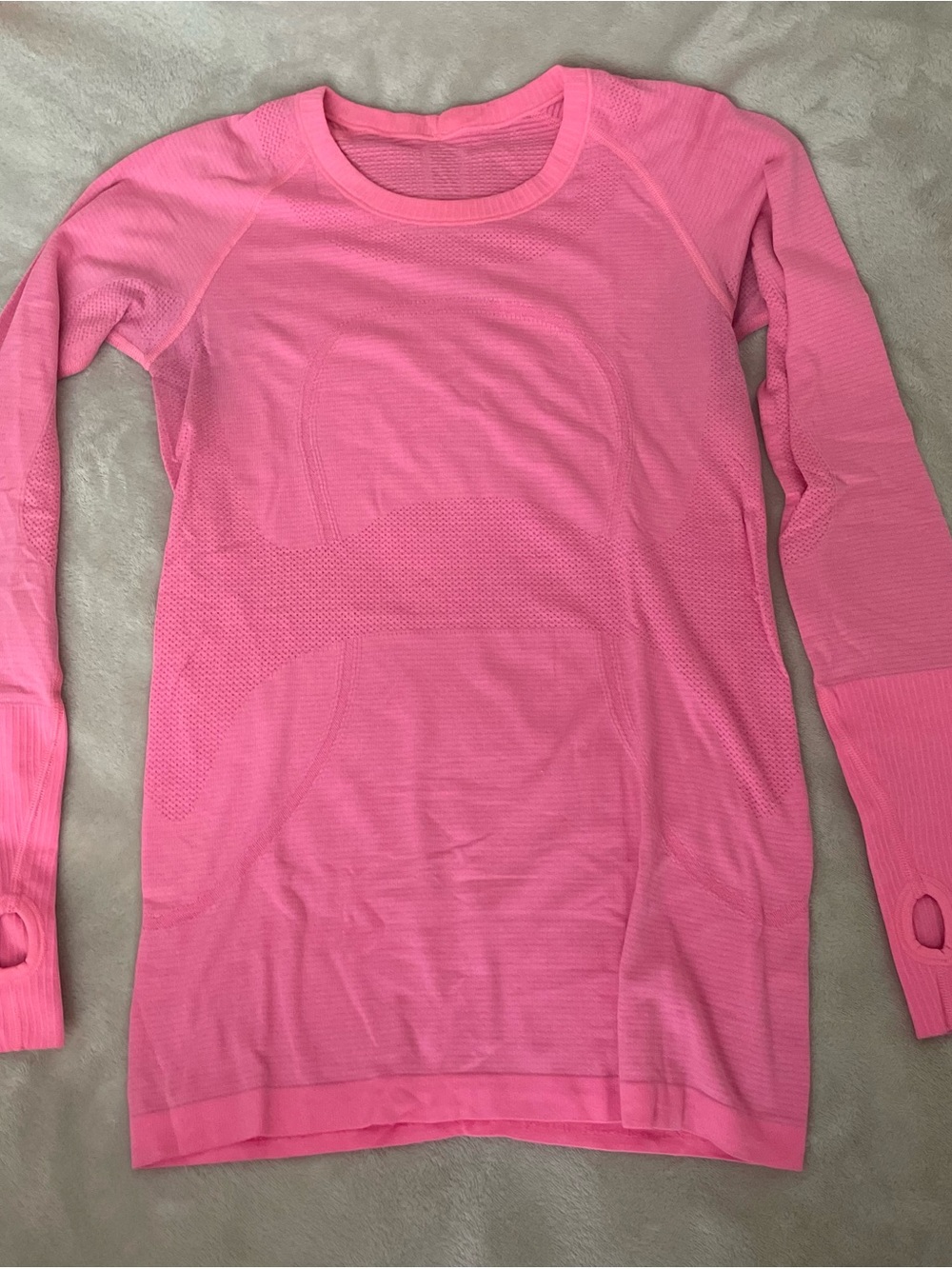 lululemon athletica Long Sleeve Seamless Top in Bright Pink